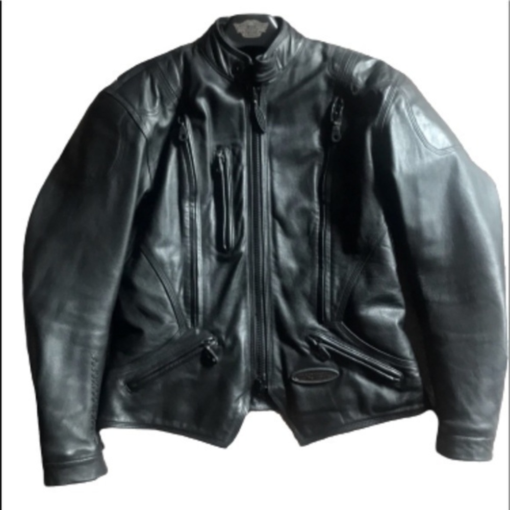 Harley Davidson FXRG women’s black leather riding jacket size M